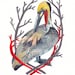 Pelican and Branches - Limited Edition Print