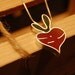 Beet Necklace in Sterling and Resin