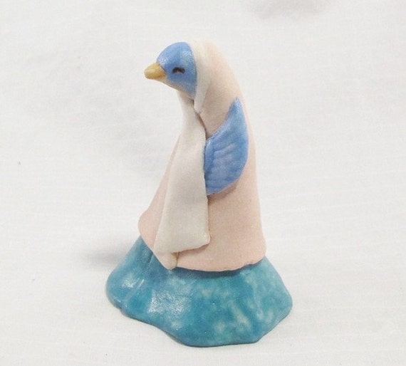 blue bird of happiness figurine