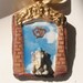 Ceramic Ganesha Altar - Tiniest Sky Blue Personal Temple Altar with Ganesha Ganesh and OM