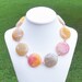 Sabrina VI - GORGEOUS Chunky 38mm Round Pink Multicolor Agate Gemstone Beaded Necklace - Southern Living Magazine