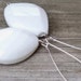 Gracey - STUNNING White Multifaceted Jasper Giant Briolette Gemstone Silver Dangle Kidney Hoop Earrings