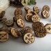 25 Natural Wood Thumb Tacks/Push Pins Woodburned with designs - Michigan Made - for Bulletin Boards, Bulletin Message Boards, Office Decor