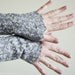 Felted wrist and arm warmers Wool fingerless mittens gloves Ready to ship Gift under 50 USD Eco fashion