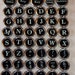 Salvaged Black Typewriter Keys for Jewelry Making Assemblage or Steampunk Design