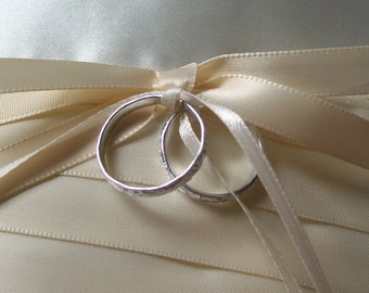 Two Faux Rings for Your Ring Pillow in Gold or Silver