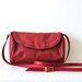 vintage RED LEATHER satchel.