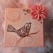 Bird painting, Original Painting, pink and brown bird Vintage Buttons