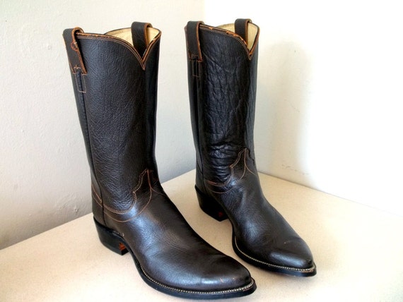 Vintage Hyer brand boots made in Olathe Kansas Cowboy size 11