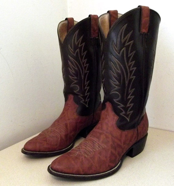 Vintage Justin Diamond J Cowboy Boots size 10 D or Cowgirl