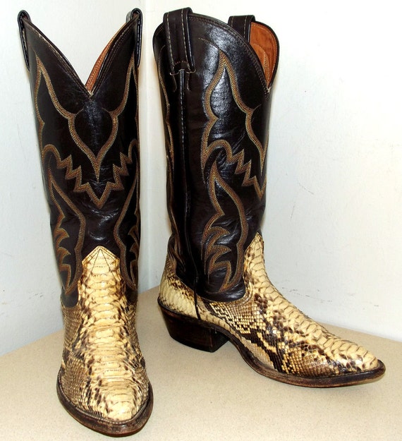 Vintage Nocona brand Cowboy Boots with by honeyblossomstudio