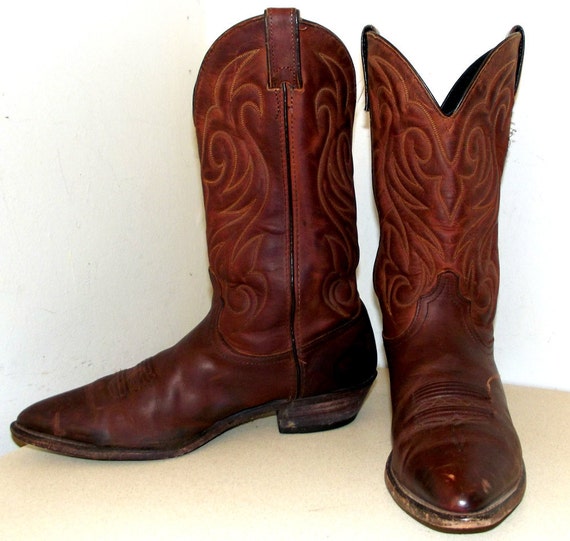 Good Looking Brown Cowboy Boots with a by honeyblossomstudio