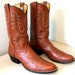 Vinage Rios of Mercedes Cowboy Boots Brown Leather size 11 A Narrow