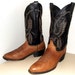 Vintage Abilene Cowboy Boots size 10 D or Cowgirl size 11.5 black and brown leather