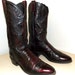 Sweet Vintage Burgandy Wine Leather Dan POst Cowboy Boots size 10 D or Cowgirl size 11.5