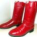 Miss Rodeo USA Acme brand Red Cowgirl Boots size 7.5 M
