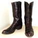 Brown Leather Lucchese brand cowboy boots