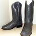 Vintage Grey Leather Laredo Cowboy Boots -- Cowgirl size 6.5 M