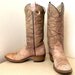 Vintage Grey Oatmeal Cowboy boots size 7 D or cowgirl size 8.5
