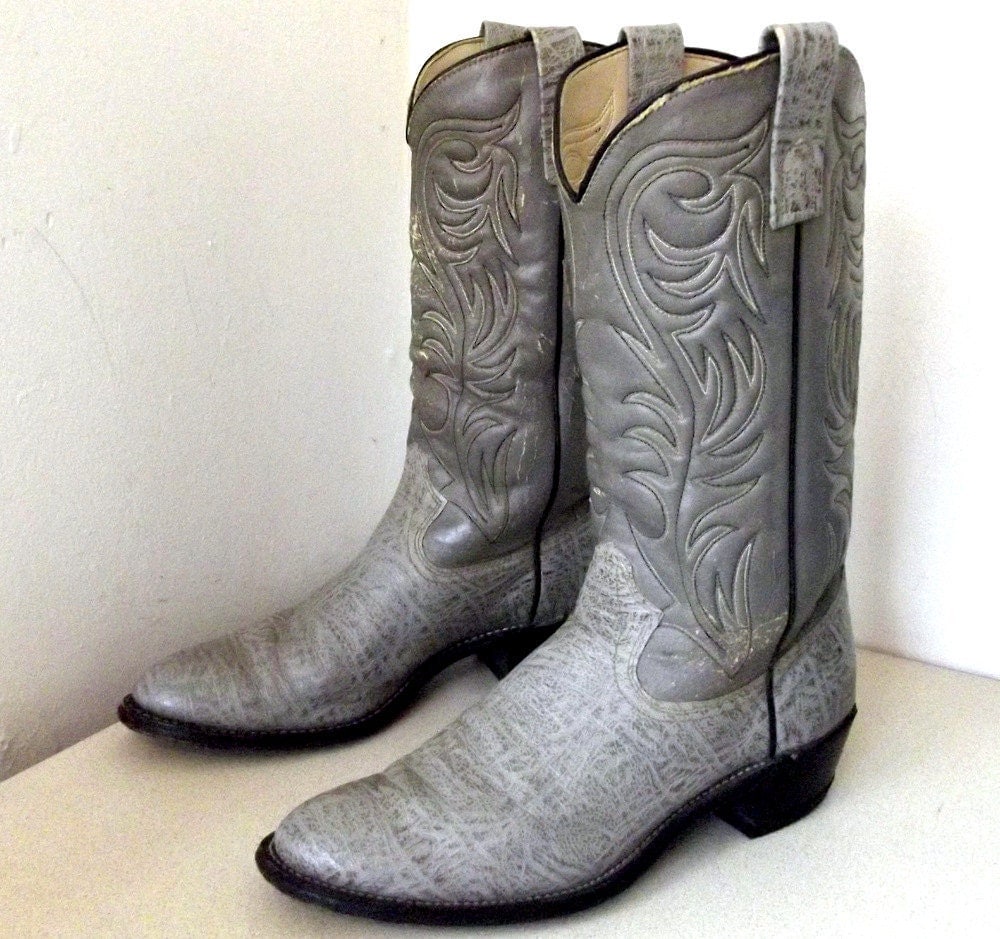 mens grey cowboy boots vintage grey brand cowboy boots size 10 5 d or mens grey cowboy boots vintage grey brand cowboy boots size 10 5 d or