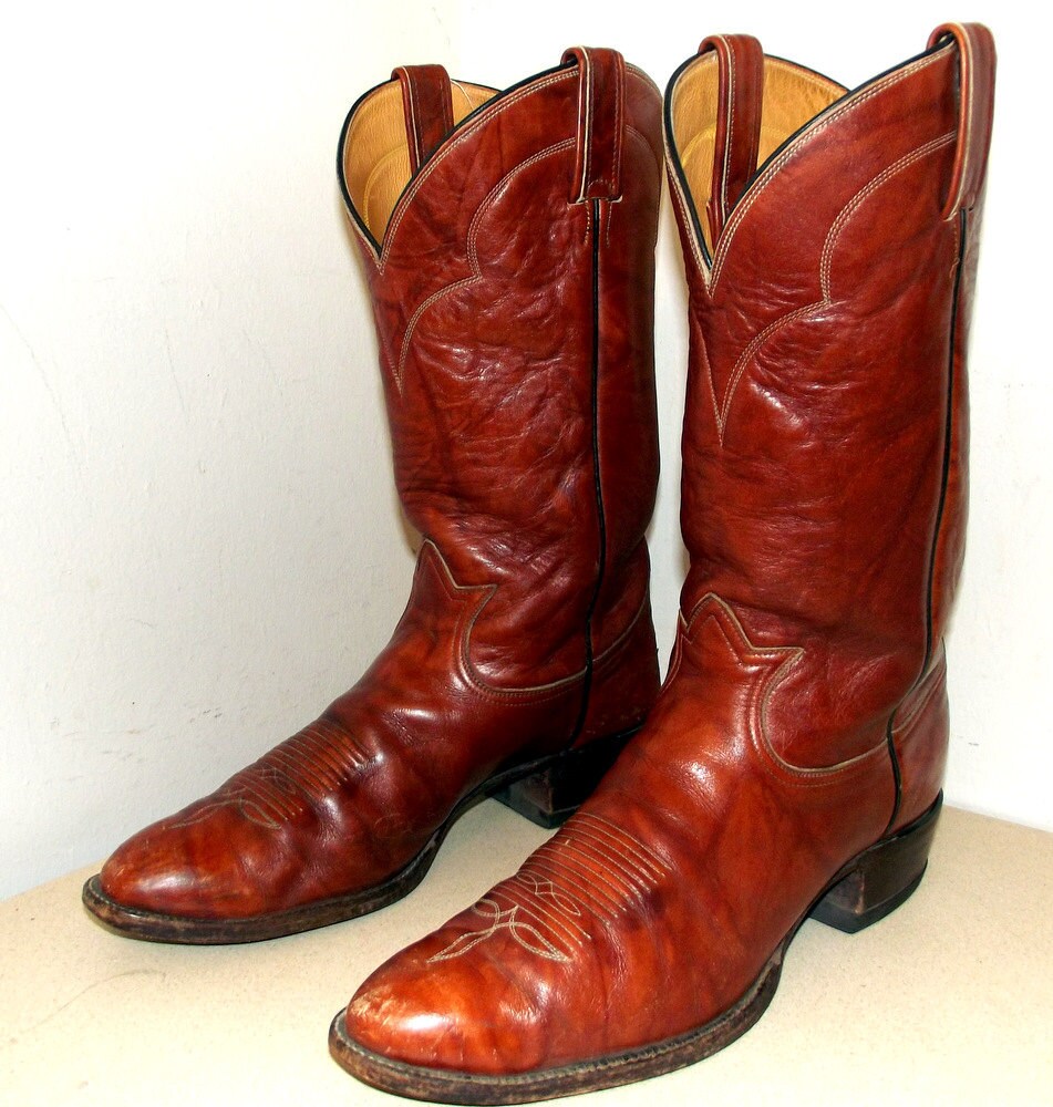 Vintage Tony Lama Cowboy Boots size 12 A by honeyblossomstudio