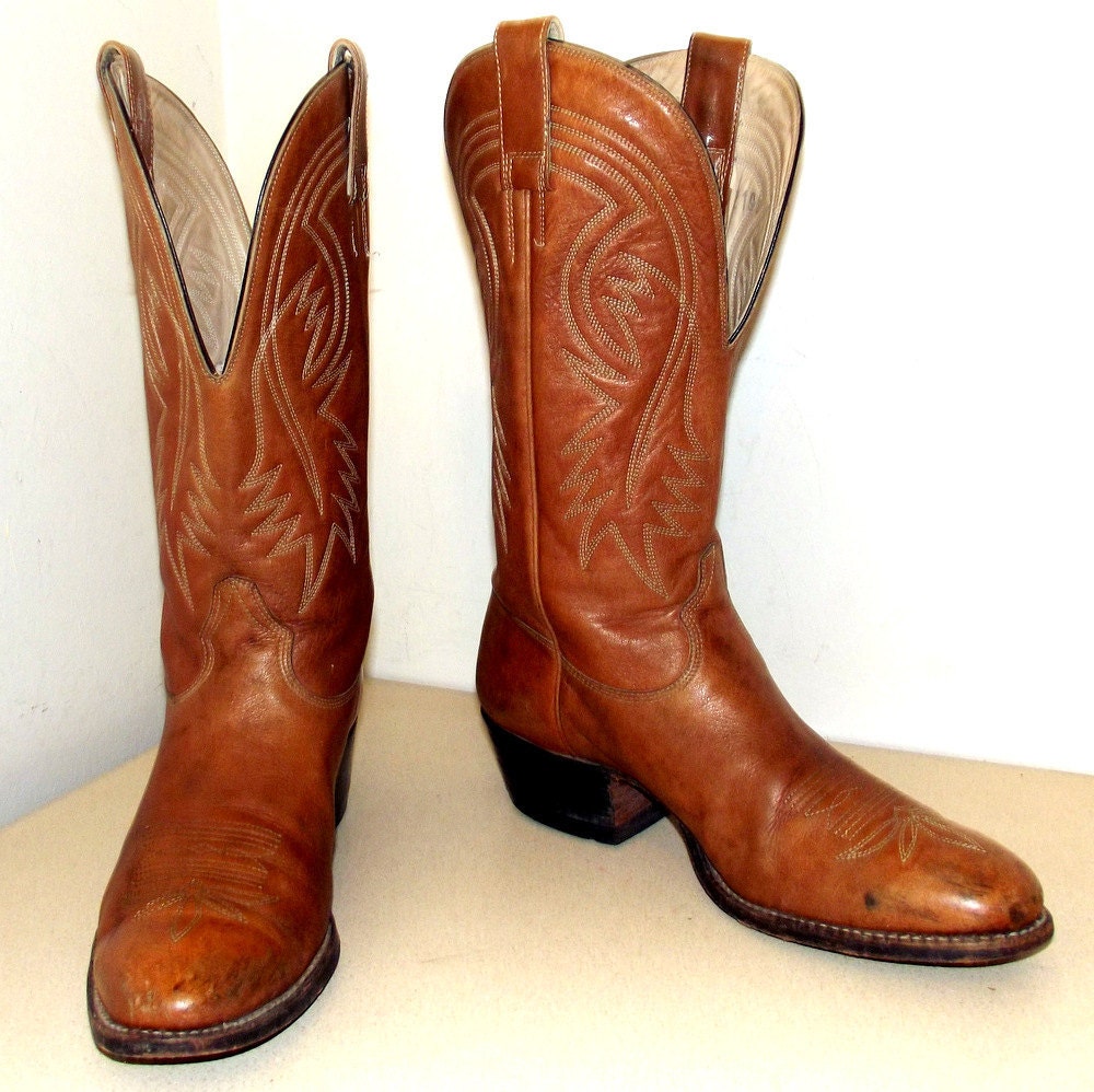 Houston Cowboy Boots by Chris Romero beautiful tan brown