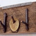 Reclaimed key rack, Rustic plum wood branch hanger