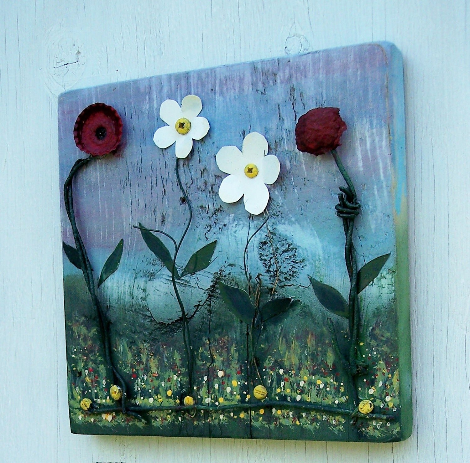 Art assemblage Found object Flowers