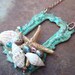 Sea Maid's Dowry sea shell,starfish patina necklace