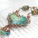 Copper Canyon turquoise heart wire wrapped chunky necklace