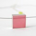 Cube necklace in pink resin and sterling silver, square, bold, Valentine's Day gift for her