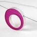 Sometimes Necklace sterling silver and fuchsia resin on nylon coated stainless steal cable - Mother's Day