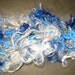 Silver Sapphire Hand spun Art Yarn