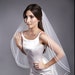 42 Inch Double Lily Pad Wedding Veil with a Blusher
