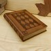 Large Leather Journals. Light Brown Leather with Tooled Decoration