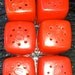 SALE :) COLLECTION of 3 Pairs of Vintage Red Plastic MINIATURE Salt and Pepper Shakers was 9.99 now 7.29