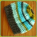 Children Slouch Hat Crocheted Hat Crochet Boy Hat in Aqua and Gray READY TO SHIP