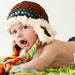 Baby Boy Hat Newborn Photo Prop Boy Brown with colofull Stripes READY TO SHIP