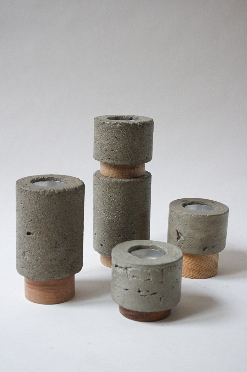 Dewi concrete votive candle holder