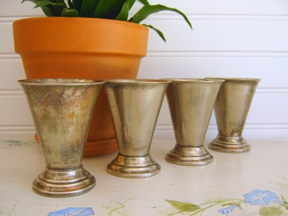 mint julep Etsy  Julep Vintage cups by Mint RollingHillsVintage vintage Silver Cups on