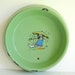 Jadite Green Enamelware Dutch Girl Germany Childrens Bowl