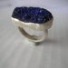 Azurite and sterling silver ring