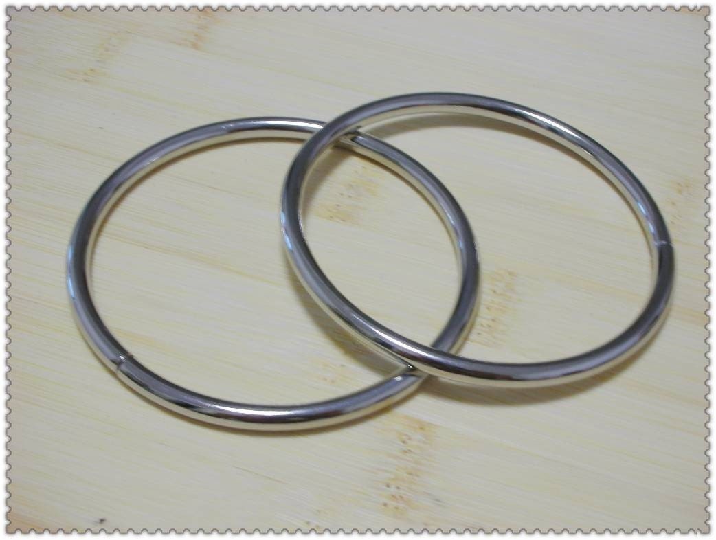 3 inch big size Nickel metal round ring 6pcs