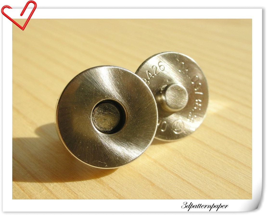 18mm Brushed nickel snap strongly 20sets