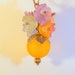 Autumn Bouquet Vintage Style Necklace With Swarovski Crystals and Lucite Flowers