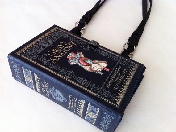 Book Purse Grays Anatomy Book Purse - Medical Field Book Purse - Medical Student Gift