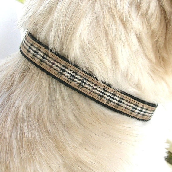 Burberry plaid dog or cat collar by restowe on Etsy