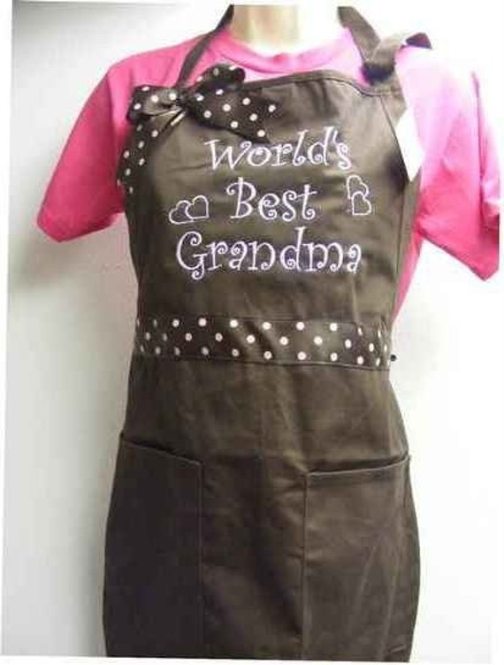 Worlds Best Grandma Apron Can Be By Memoriescollection On Etsy