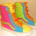 vans off the wall rainbow shoes