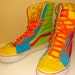 vans off the wall rainbow shoes